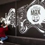 Wandgestaltung Kaffeehaus Max